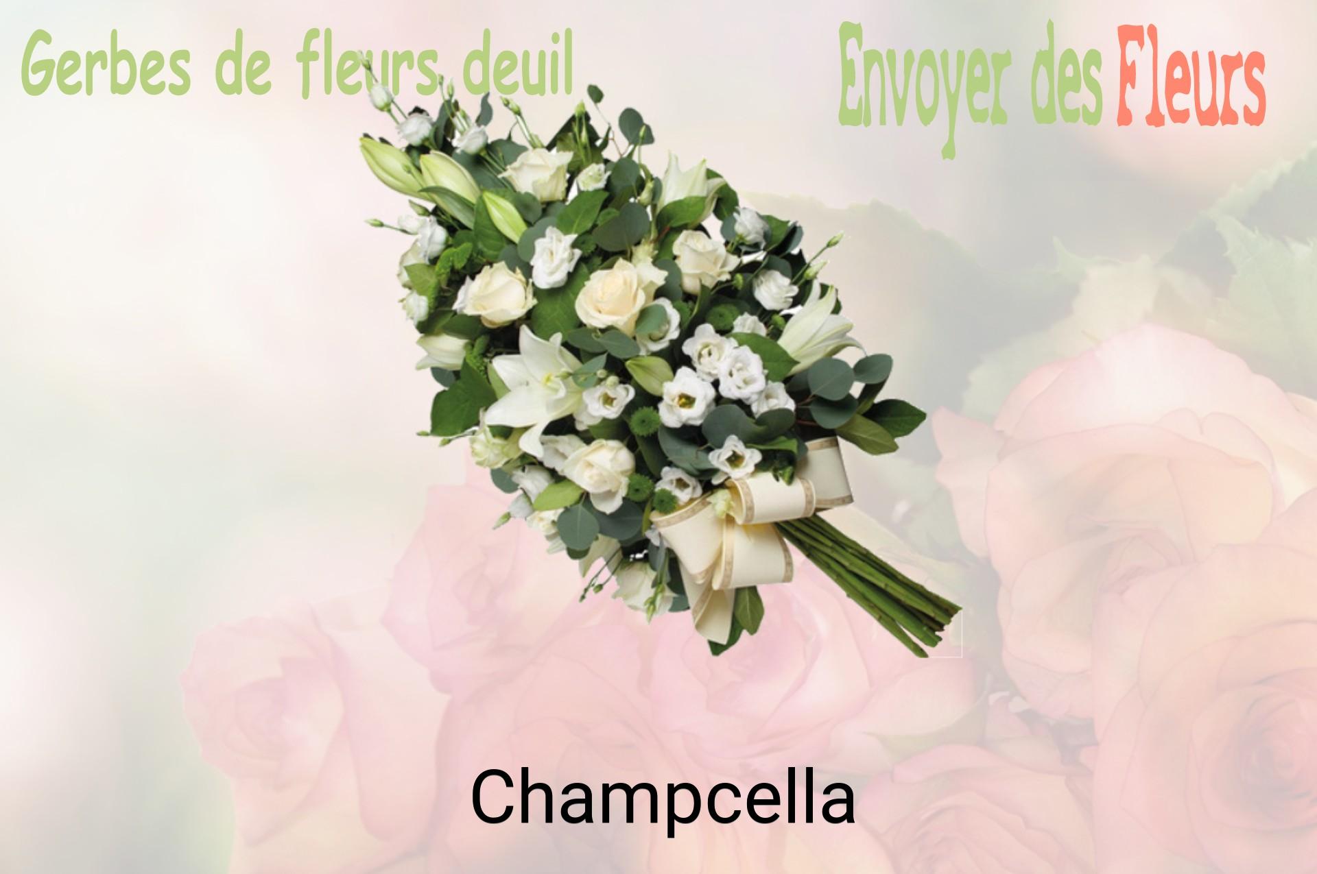 Gerbe de fleurs de deuil livrée à Champcella